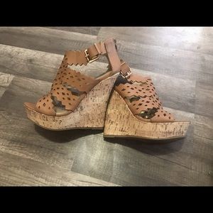 Cutout wedge sandals size 7